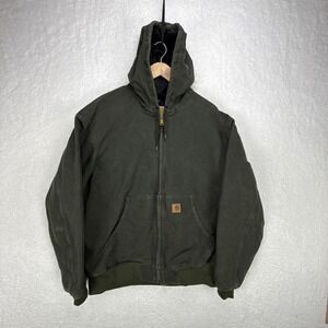 Carhartt Sandstone Active Jacket Thermal Lined Mens XL J25 MOS Moss Green‎
